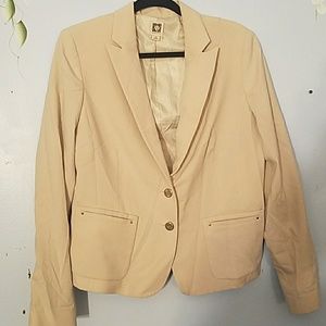Anne Klein Beigh Blazer w/ Gold Buttons